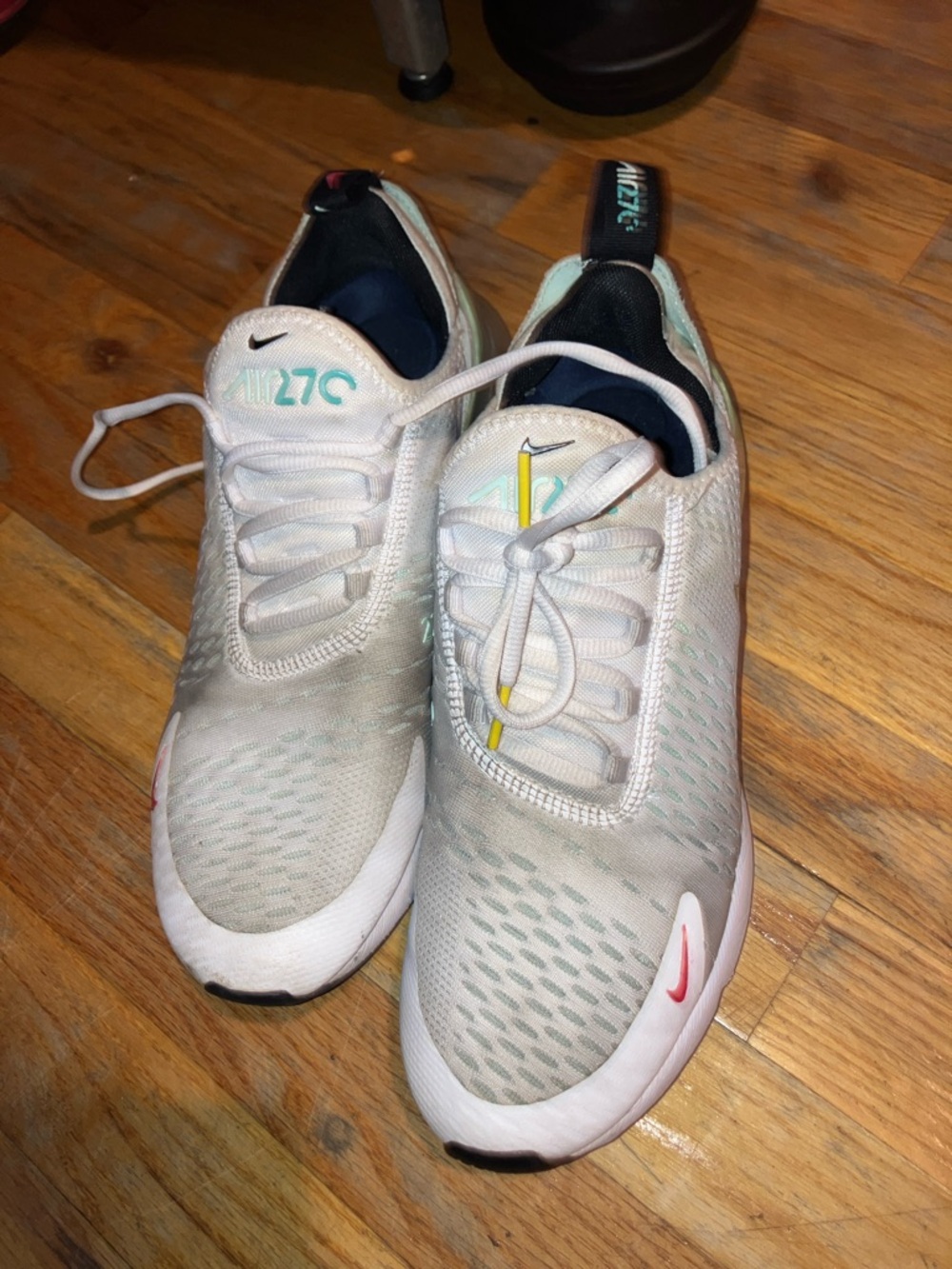 Nike Air Max 270 Light Gray Mint Athletic Sneakers